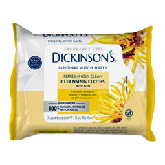 Dickinson's hamamelis aloe toallitas grandes para limpieza suave y rápida