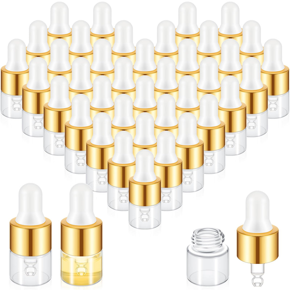 Didaey frasco gotero mini 1ml en oro, ideal para llevar perfumes de viaje