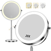 Espejo Dienmern con 1x/20x para maquillaje detallado.