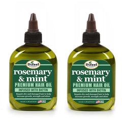 Difeel aceite cabello romero-menta, botella de 7-1onzas, para crecimiento suave.