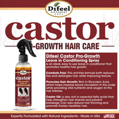 Difeel Castor Pro-Growth: aplicación suave para peinado diario.