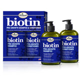 Difeel champú Biotina Pro-Crecimiento en botella, limpieza profunda para cabello sano.