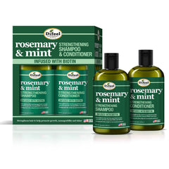 Difeel champú romero-menta 12 onzas para cabello brillante y manejable.