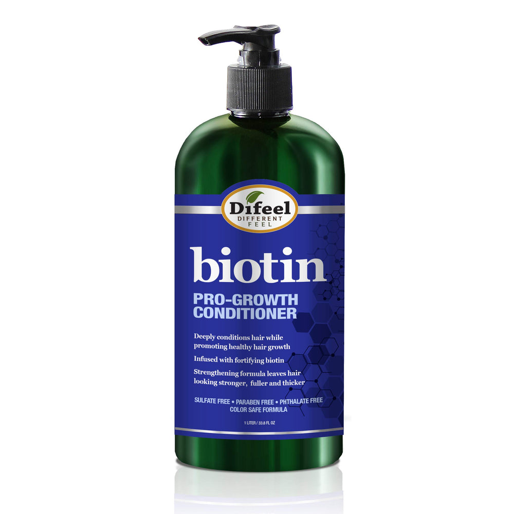 Acondicionador Difeel Pro-Growth Biotina en botella para uso diario suave