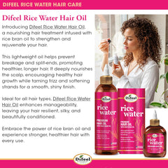 Pelo liso con Difeel Rice Water Oil, brillo y suavidad.