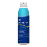 Differin atomizador corporal para acné en envase compacto, ideal para uso diario.