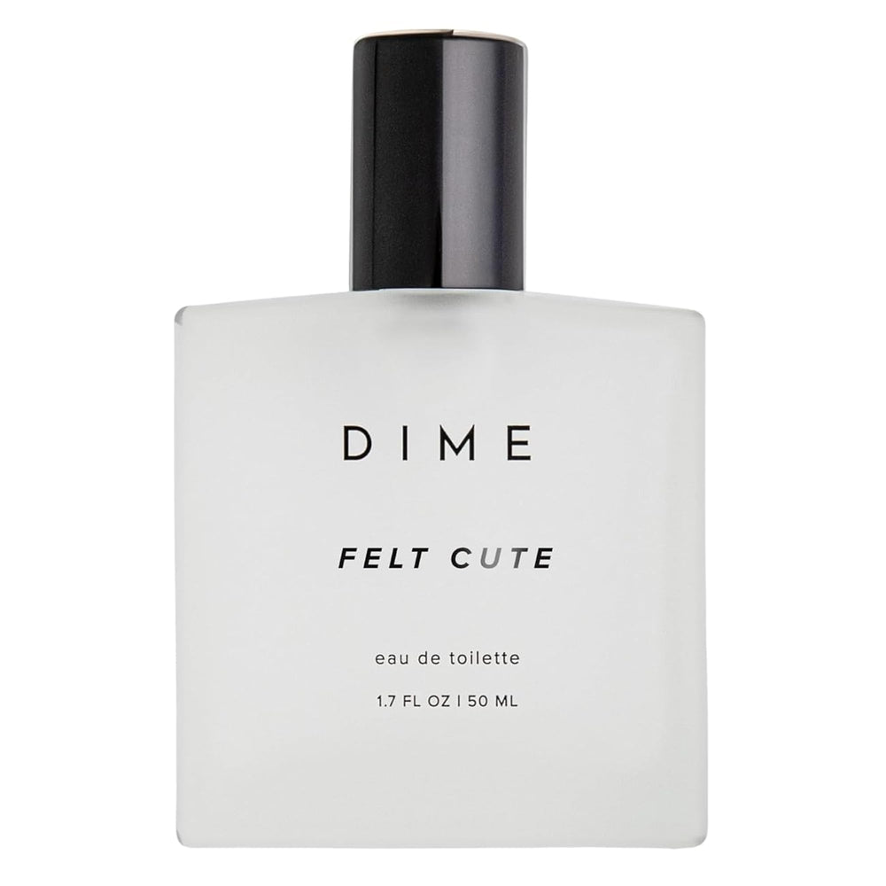 DIME Felt Cute: botella de perfume con aroma dulce y duradero para cualquier ocasión.