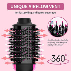 Dimecano hair dryer brush ionic technology reduces static for sleek looks