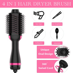 Dimecano hair dryer brush showing nylon pin bristles for detangling