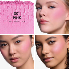 Dior Rosy Glow Blush: muestra rosada, color natural y luminosidad.
