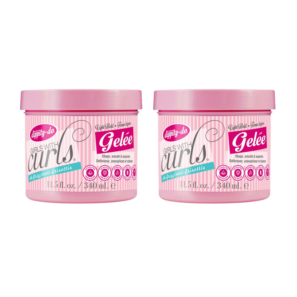 Botella de Dippity Do Chicas con Rizos, gel ligero para rizos definidos.