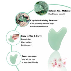 Ditind gua sha de jade, masaje espalda para mejor circulación.