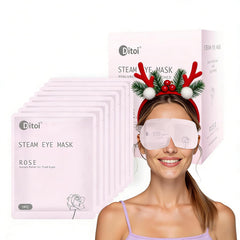 Ditoi mascarilla ocular rosa en empaque individual, ideal para llevar de viaje.