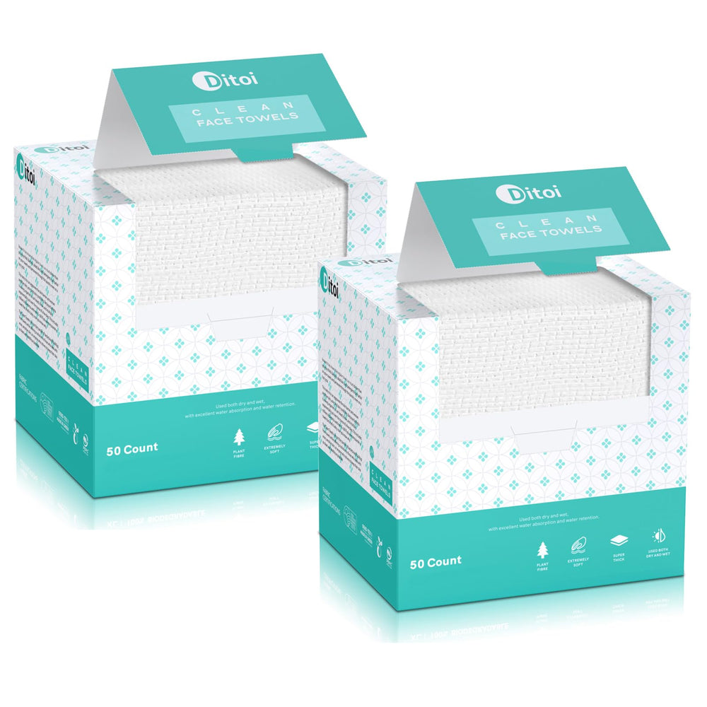 Toalla facial Ditoi 10x12, suavidad superior para limpieza diaria.