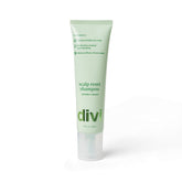 divi champú aclarador: botella visible para limpieza profunda del cuero cabelludo.