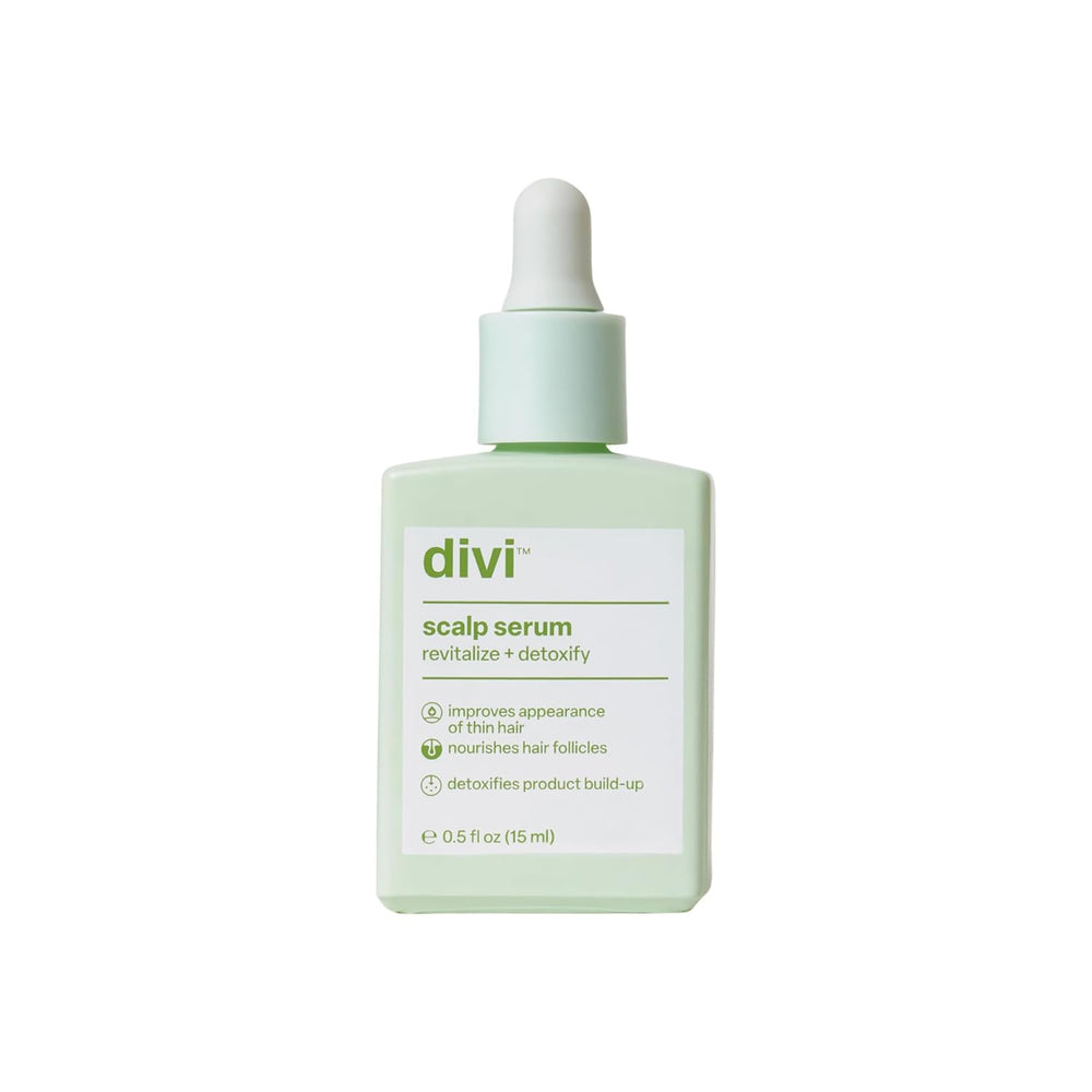 Divi Sérum, flacon pompe pour application facile sur cuir chevelu sain et nourri.