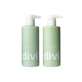 Divi champú hidratante, botella, cabello grueso con hidratación sin peso.