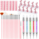 DIYCICO brochas de arte para uñas, 15 piezas, ideales para detalles finos.