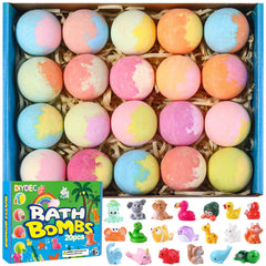 DIYDEC bomba de baño con sorpresa color pastel, ideal para un baño divertido.
