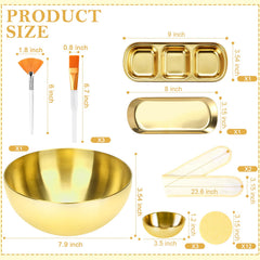 DLUGOPIS: bandeja decorativa dorada para organizar productos de cuidado