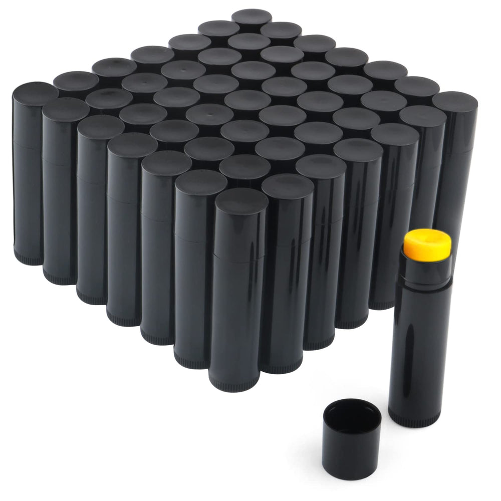 DMuuuDM tubo de bálsamo labial negro con giro, práctico para uso diario.