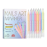 DOAIBAKS bolígrafos para arte de uñas con 12 colores vibrantes para diseños creativos