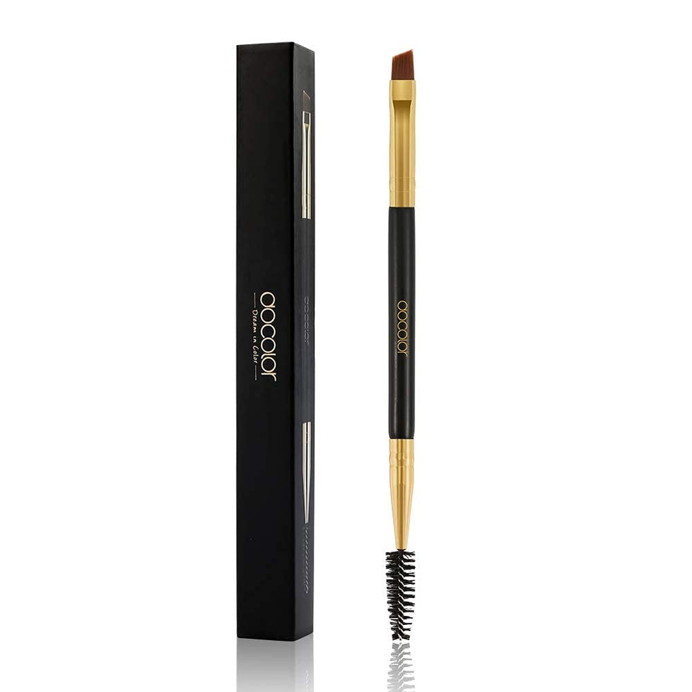 Docolor cejas duo: cepillo angular negro para definir cejas con precisión