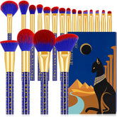 Ensemble de pinceaux docolor 19 pièces, set élégant pour un maquillage complet et professionnel.