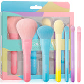Conjunto docolor de brochas para maquillaje completo, ideal para uso diario y viajes