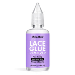 Dolahair remover de adhesivo para encaje, botella en primer plano, uso suave.