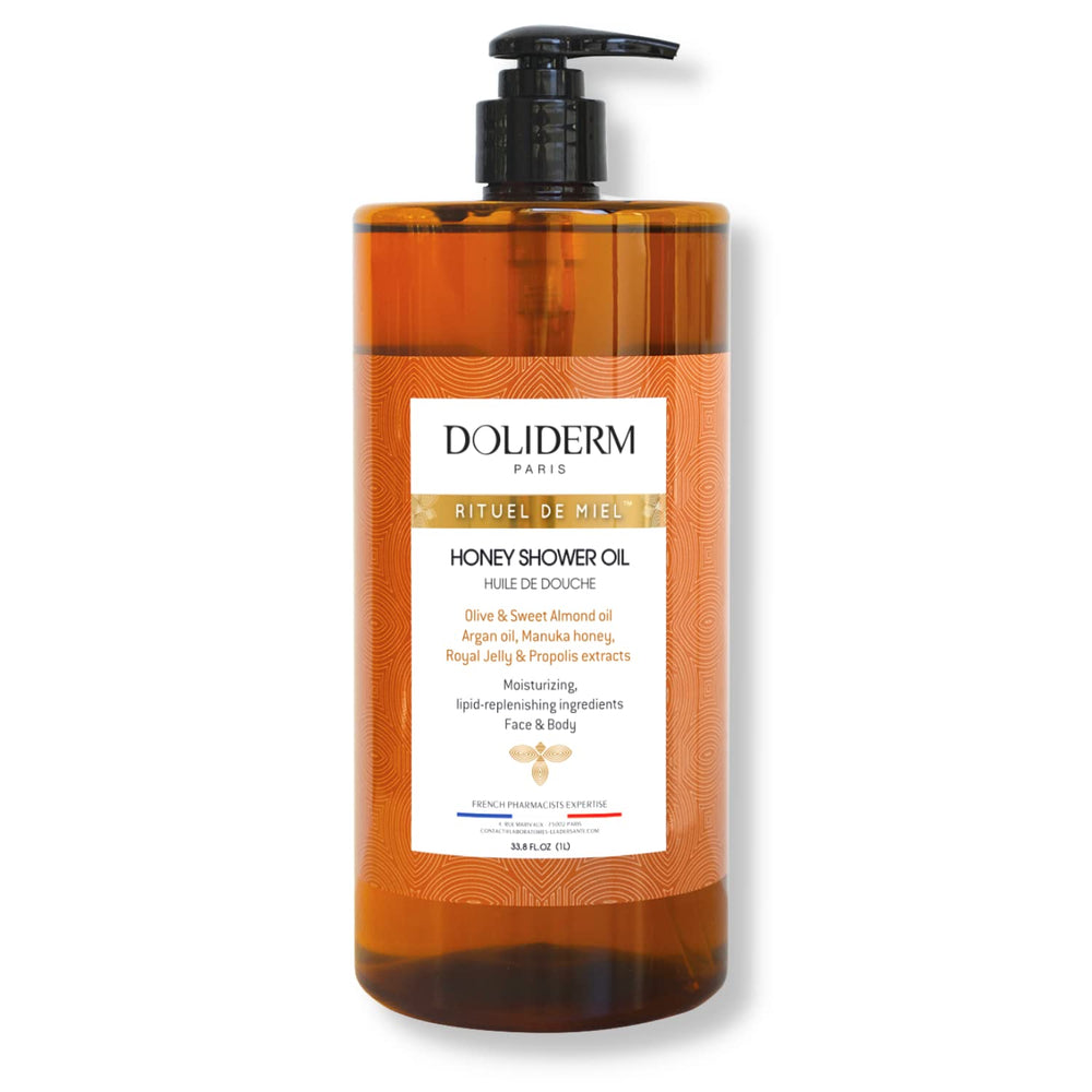 Doliderm Rituel de Miel: botella de aceite de ducha que hidrata sin dejar grasa.