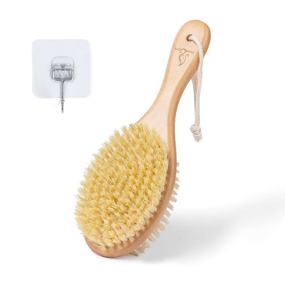 DOMLYRA cepillo doble cara con cerdas suaves para exfoliar suavemente