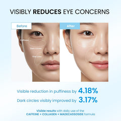 Dongyu textura ligera hidrata 24h bajo los ojos con suavidad.