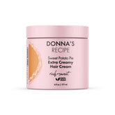 Donna's Recipe por Tabitha Brown crema para el cabello Pie de Camote, envase visible, ideal para definicion suave