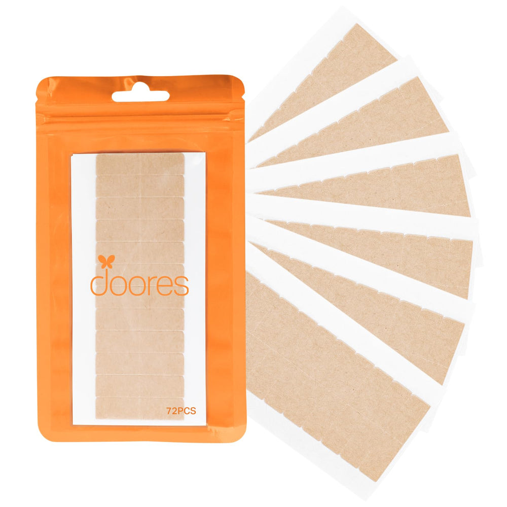 DOORES tapas-dos-caras-transparente: fijación discreta para extensiones de cabello.