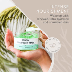 Doppeltree Renew gel de Aloe Vera con ingredientes calmantes y humectantes.