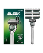 DORCO SLEEK con mango ergonómico para afeitado estable y cómodo.
