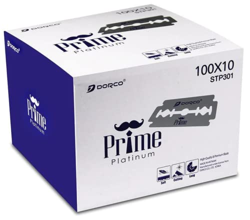 Dorco STP301 Prime Platinum: hojas precisas para un afeitado suave y duradero.