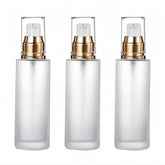Doromy botellas de vidrio esmerilado con bomba 60 ml para cosméticos.