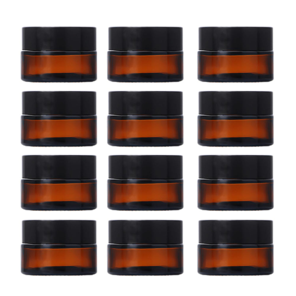 Doromy frascos ámbar 5ml con tapa negra para conservar cremas y bálsamos.