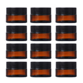 Doromy frascos ámbar 5ml con tapa negra para conservar cremas y bálsamos.