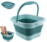 DoroSun bañera de pie plegable con manija, fácil de transportar y guardar.