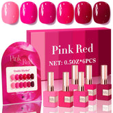 Double Rhythm conjunto 6 colores 15 ml para manicuras versátiles.