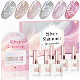 Double Rhythm ensemble vernis gel scintillant sur présentoir avec 6 teintes assorties