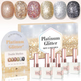 Polish gel de Double Rhythm en rosa oro, brillo duradero para uñas.