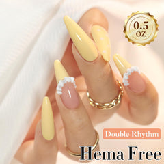 Double Rhythm textura translúcida neutra, look natural para uñas