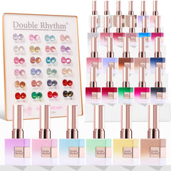 Vernis gel Double Rhythm œil-de-chat 28 pièces, fini magnétique et brillant.