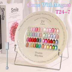 Gel magnétique Double Rhythm, teinte argent ou doré, effet œil-de-chat durable.