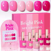 Double Rhythm vernis gel rose neon, flacon 15 ml, fini brillant et durable.