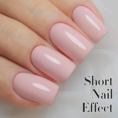 Double Rhythm gel uñas rosa bebé, aplicación con base y capa superior para brillo